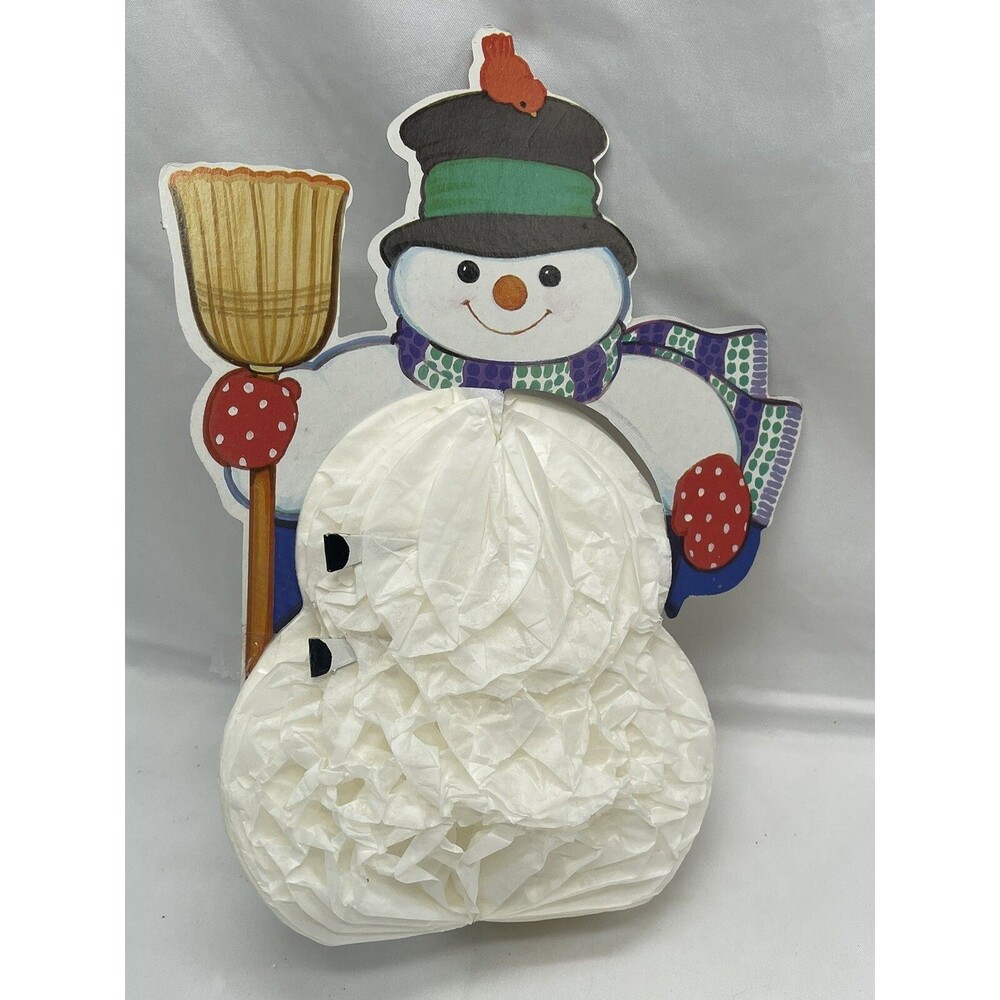 Vintage  Amscan  paper HoneyComb Snowman